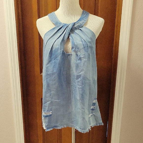 Mazik Light Blue Halter Tank Top NWOT - Picture 1 of 5
